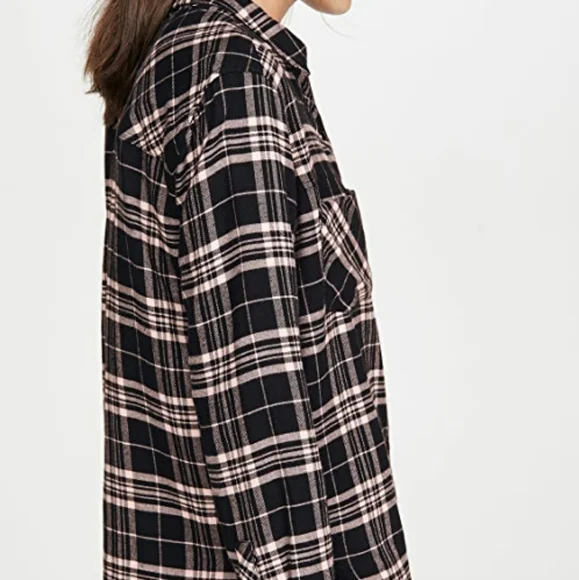 NWT Rails Leo Button down In Onyx Peach - Picture 3 of 13